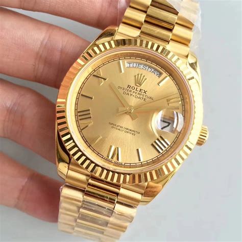 yellow gold rolex day date replica|rolex day date alternative.